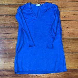Blue Wilfred Free vneck long sleeve tunic